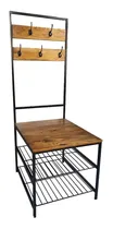 Comprar Perchero Recibidor Estilo Industrial 2 Estantes 62x75x170