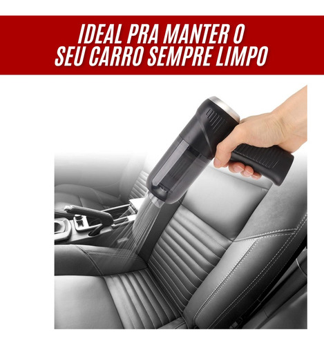 Mini Aspirador De Pó Portatil Recarregavel Automotivo 3 Em 1