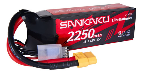 Sankaku Batera Lipo De 2250 Mah 3s De 11.1 V 40c Lipos Soft