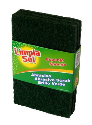 Limpia Sol Esponja Abrasiva X3 Raya   