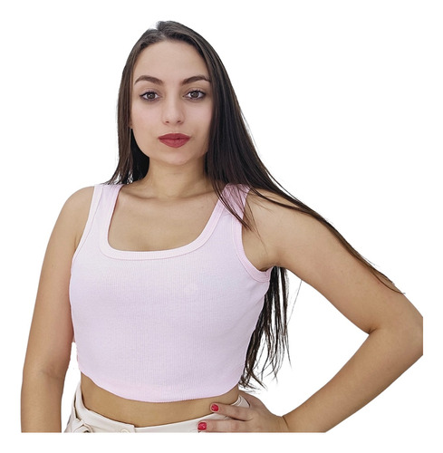 Blusinha Regata Cropped Alça Leve Moda Verão Promoção