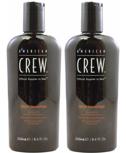 Dúo Shampoo Cabello Con Canas Gray Shampoo American Crew Men