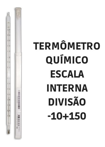 Termômetro Químico Escala Interna -10+150 5004 Incoterm