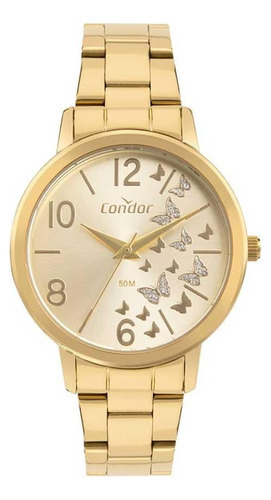 Relógio Feminino Condor Analógico Co2036mxk/4x - Dourado Cor do fundo Não aplica