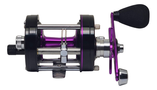 Reel Rotativo Caster Gravity 506 Casting 6 Rulemanes Monomag Color Negro - Manija Izquierda