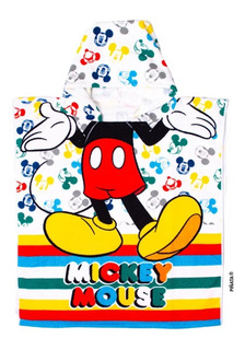 Various Poncho Mickey Mouse c Toalla Infantil con Capucha de niño y niña Licencia Oficial Disney 