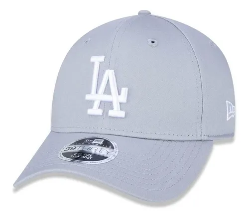 Boné New Era 39thirty Mlb Los Angeles Dodgers Cinza Fechado