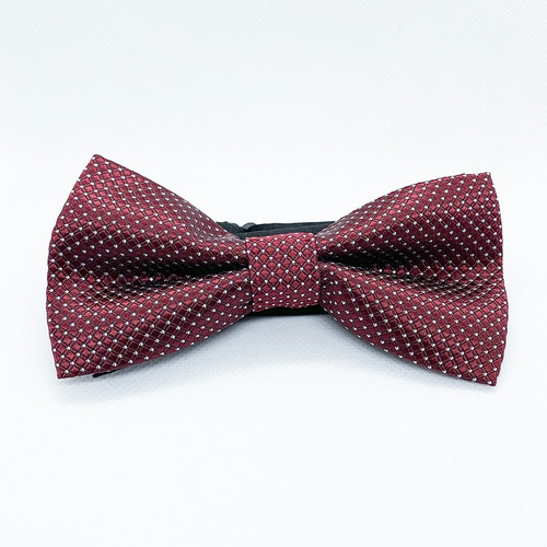 Corbata Moño Pajarita Vino Punto Blanco Chico Hombre