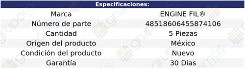 5 Filtros De Aire Engine Fil K10 L6 4.8l 1975 A 1976