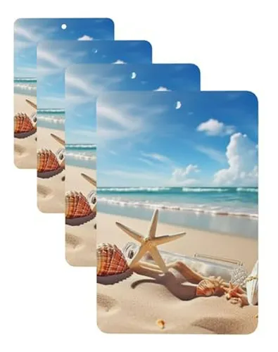 Aromatizantes De Coche Con Fragancia A Playa Y Concha - 4 Un