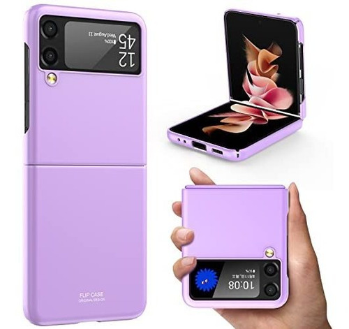 Funda Ultra Delgada Resistente Para Samsung Z Flip 3 Purpura