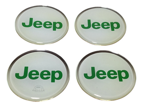 Insignia Centro De Llantas Jeep Resina 49mm X4