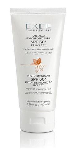 Bloqueador Solar Facial Sun Control Brillo Exel Fps 60 100ml