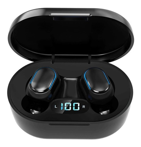 Audífonos in-ear inalámbricos Energeneration Airdots E7s negro con luz LED
