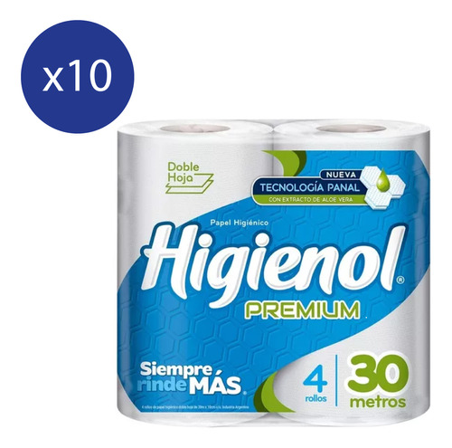 Bolsón Papel Higienico Higienol Premium Doble 30 Metros