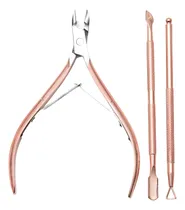 Comprar Alicate + Empujadores De Cutícula Set Manicure Premium Rose