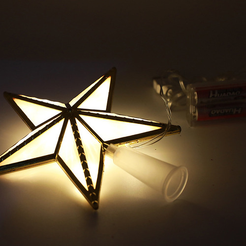 Adorno Estrella Árbol Navidad Led Usb/batería Para Decoració