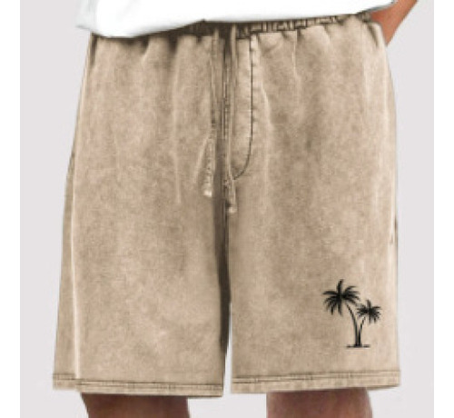 Pantalones Cortos De Algodón Para Hombre, Cintura Elástica C