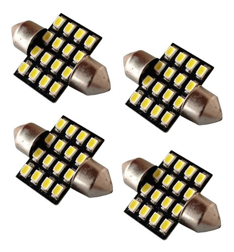 Bombillo Led De Techo Tipo Fusible Sofito 31mm 16 Smd X 4 