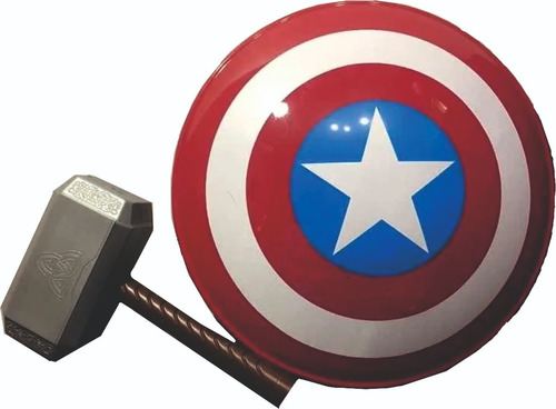 Imagen 1 de 3 de Martillo Thor + Escudo Capitán América . Dinos