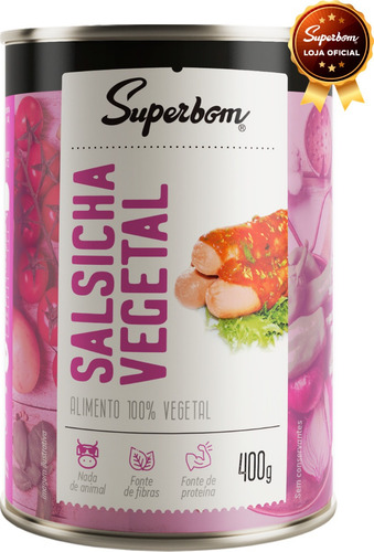 Salsicha Vegetal 400g - Superbom