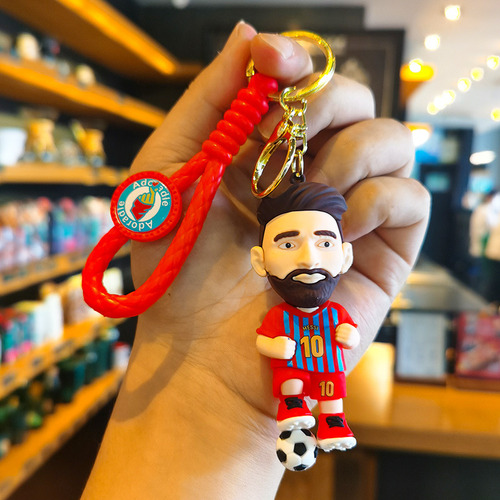 Chaveiro Com Pingente Messi De Desenho Animado 3d, Rei Nº 10
