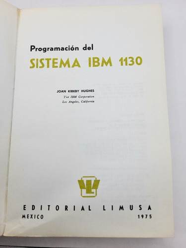 Programación Del Sistema Ibm 1130 J. K. Hughes Limusa (Usado)