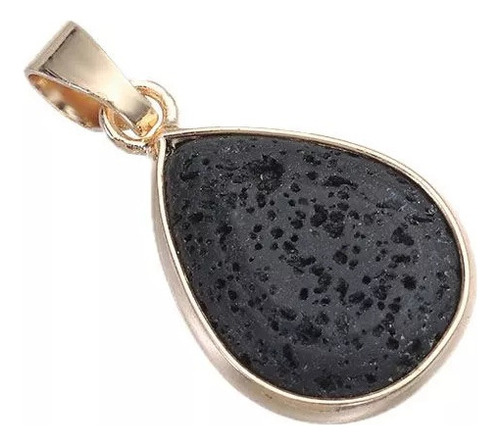 Para Collar, Roca Volcánica, Colgante De Piedra De Lava Negr