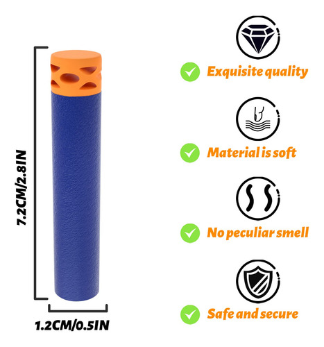 Balas De Espuma De Repuesto Soft Head Darts Para Nerf Elite