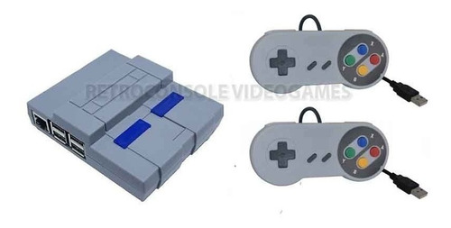 Case Snes Raspberry Pi3 + 2 Controles, Fonte, Cooler + 32gb