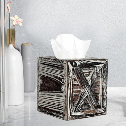 Caja De Pañuelos De Madera, Soporte Para Papel Facial,