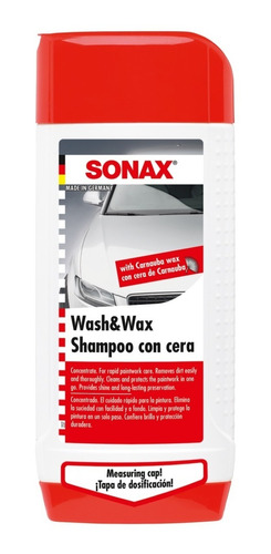 Shampoo Y Cera Sonax 500 Ml