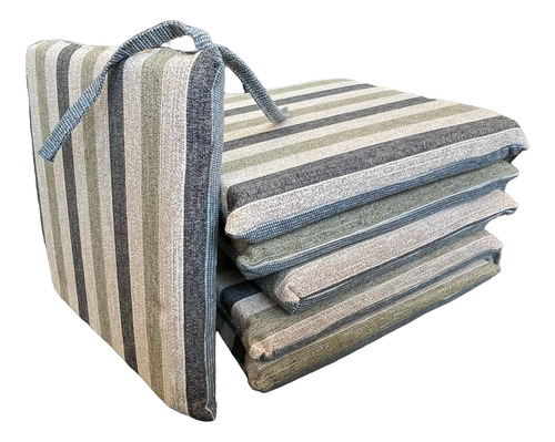 Placas Almohadones Para Sillas Lola Rayado 40x40 Pack X6 Modelo 9 Rayas