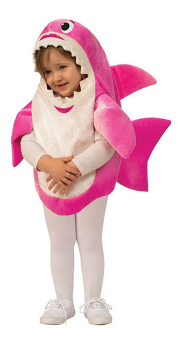 Disfraz Talla Toddler Para Niña Momy Shark Color Rosa,