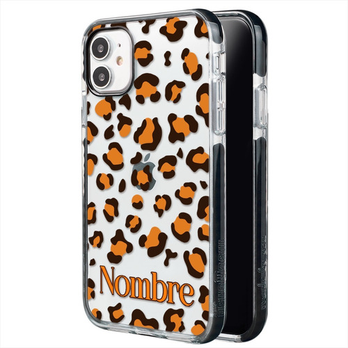 Funda Para iPhone Animal Print Guepardo Personalizada Nombre