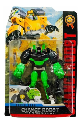 Transformers Muñeco Robot Dinosaurio Verde C/ Arma