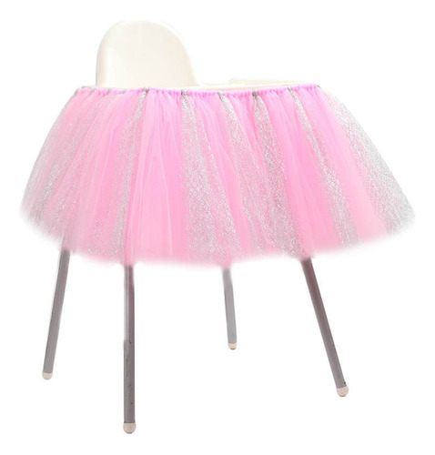 Falda De Mesa Infantil De Un Año Con Purpurina Para Silla, F