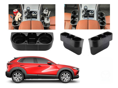 2x Porta Vasos + Celular Mazda Cx-30 2020 A 2025 Negro