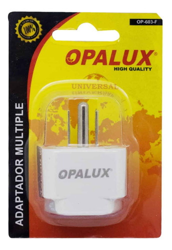 Adaptador Enchufe Con Toma Tierra Op-603-f Opalux
