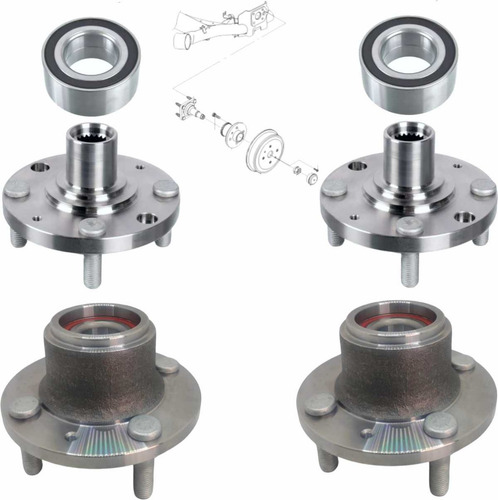 Mazas Delanteras Y Traseras Sin Abs Chevrolet Aveo 2008-2017