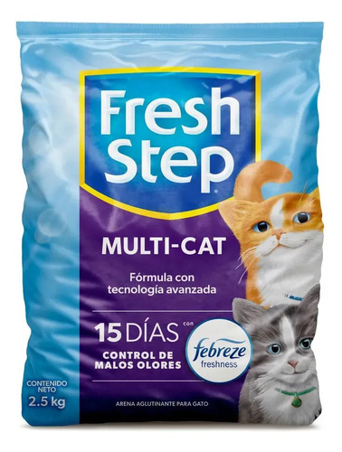 Arena Para Gato Fresh Step Multicat 2.5 Kg