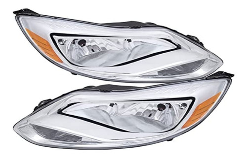 2012-2013-2014 Ford Focus Par De Faros Focos Delanteros