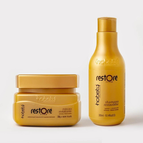 Kit Hobety Restore Line Shampoo 300ml +mascara 300g Original