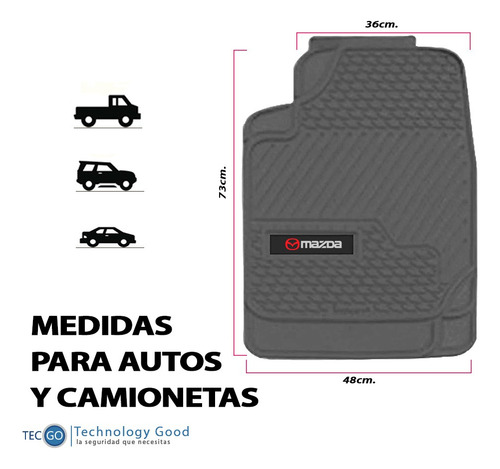 Piso De Auto Gris Tipo Mazda Camioneta Pvc/tapiz Generico