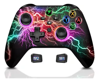 Controle Sem Fio Pc Game Nintendo Switch Android Ios Led Rgb