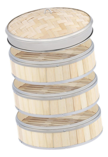 Cesta De Bambú Para Cocinar Al , 26 Cm