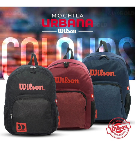 Imagen 7 de 8 de Mochila Wilson Porta Notebook Urbana Deportes Gym Reforzada
