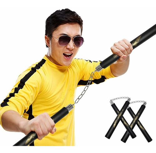 Nunchaku Armas Defensa Personal Práctica Mangos Esponja