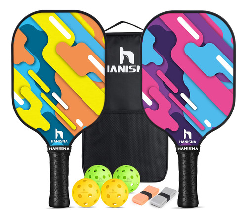 Pala Pickleball Hanisna Avanza Con Fibra Vidrio Núcleo De Pa