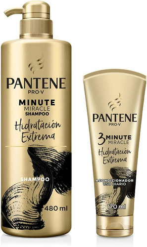  Shampoo Y Acondicionador Pantene 3 Mm Pro-v Hidratación Ext